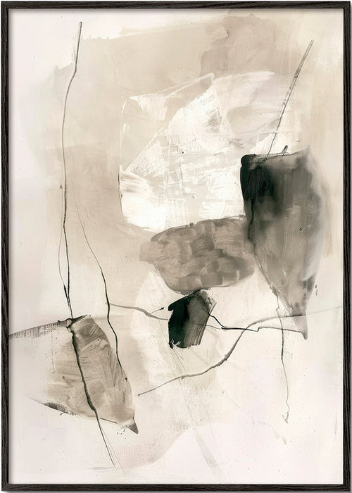 Abstrakt s inkoustovými mytími – Black Frame