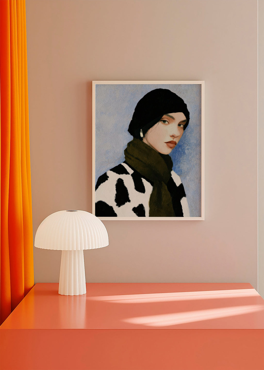 Ilustrace portrétu s kravím vzorem – Product3