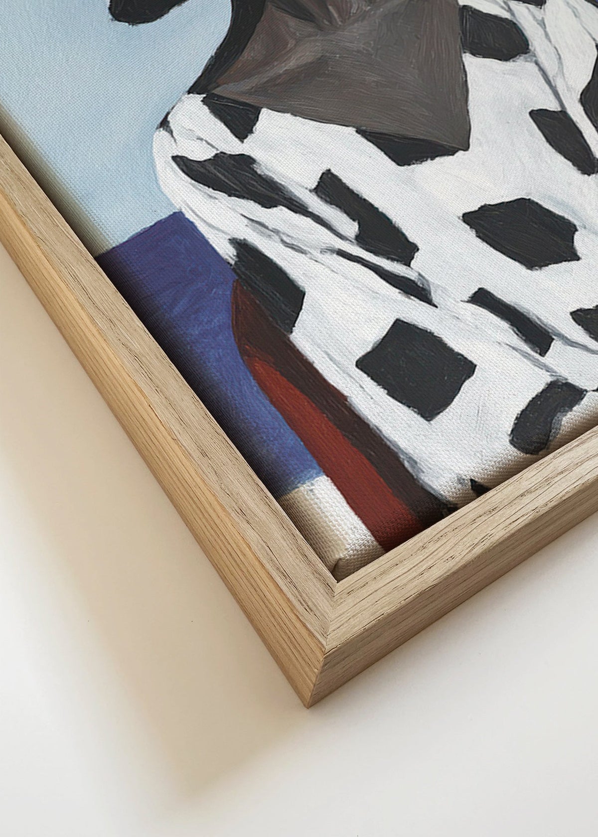 Portrét ženy s kloboukem u moře – Canvas detail