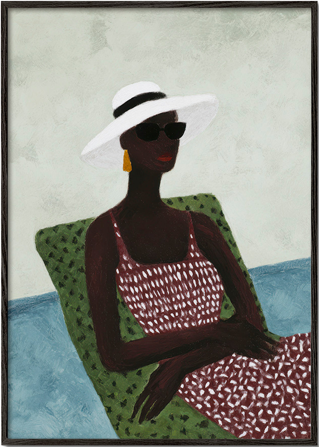 Elegantní ilustrace ležící postavy – Black Frame