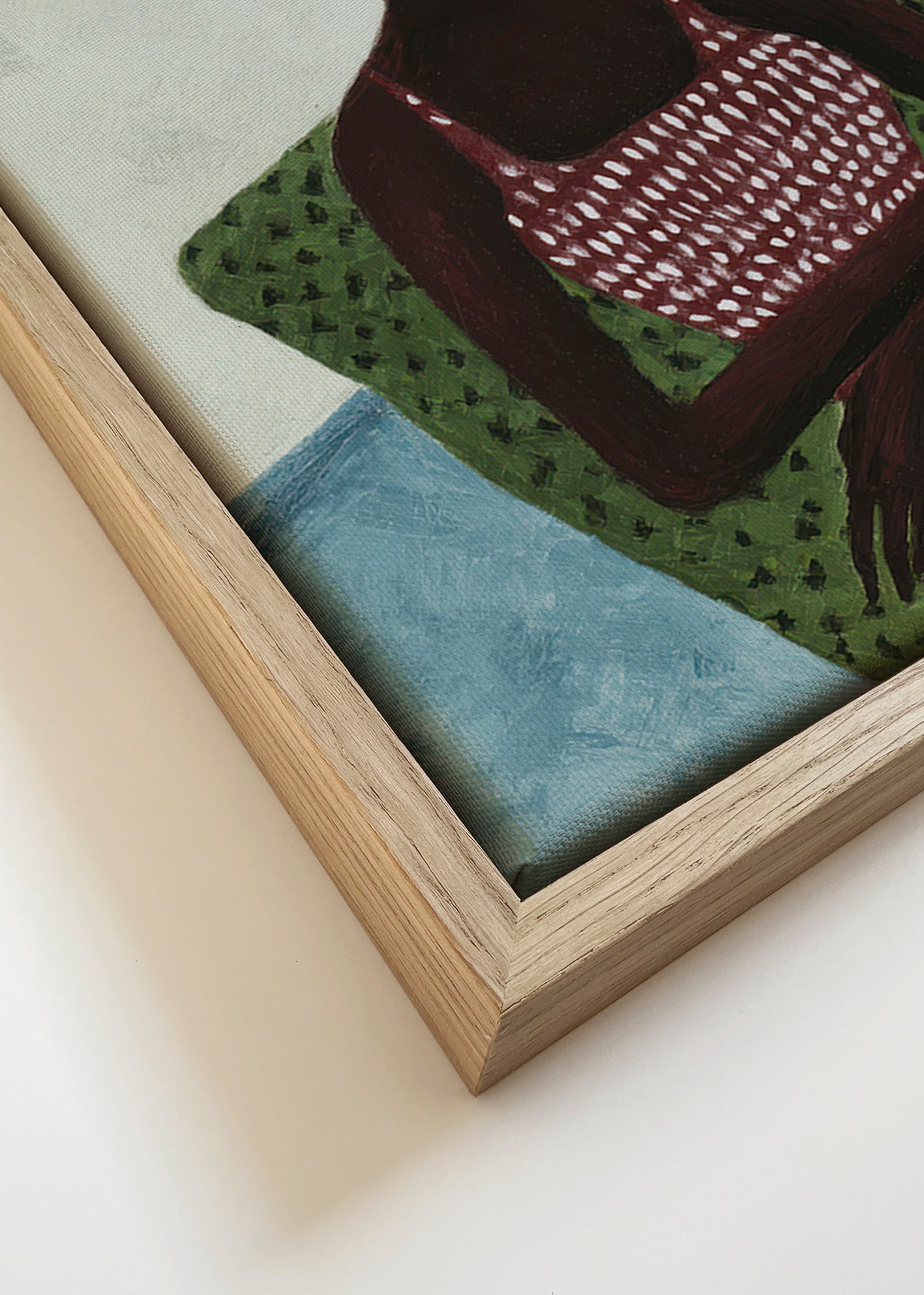 Elegantní ilustrace ležící postavy – Canvas detail