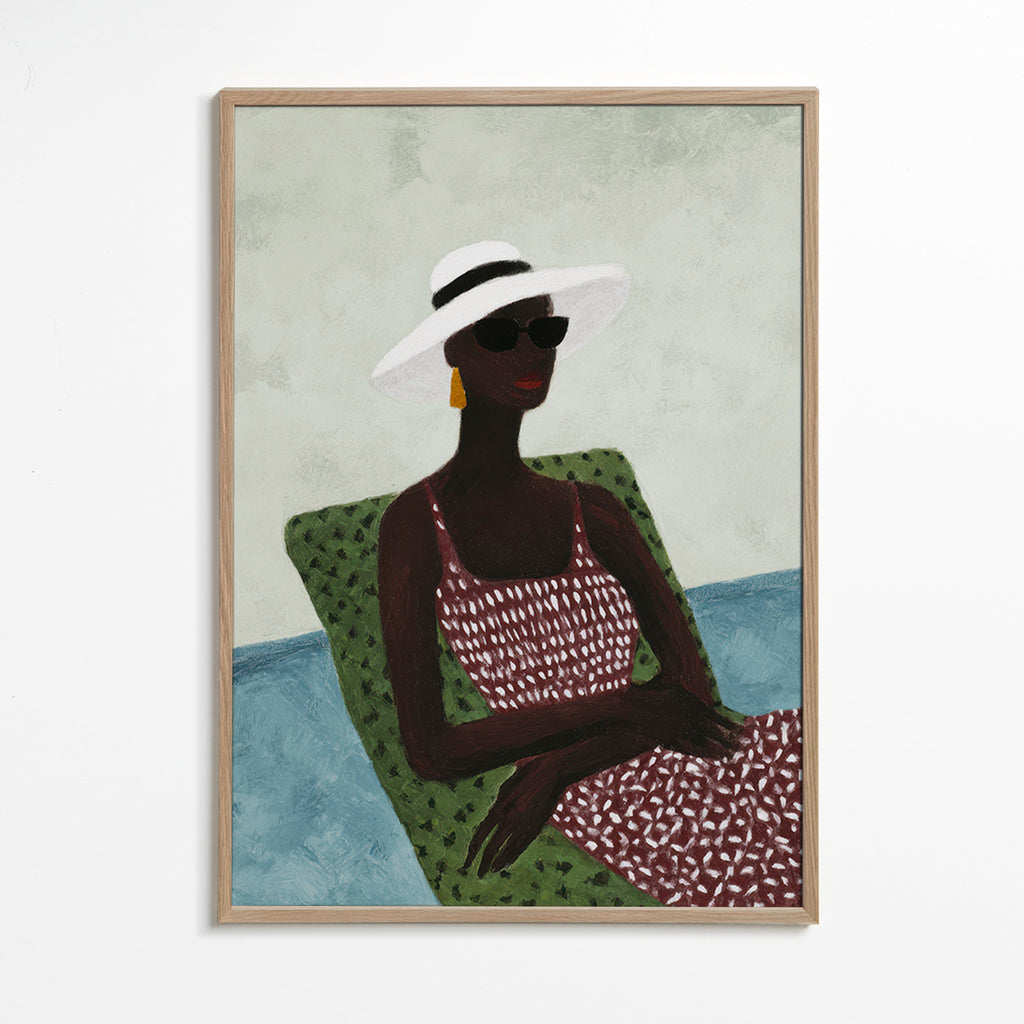 Elegantní ilustrace ležící postavy – Oak Frame