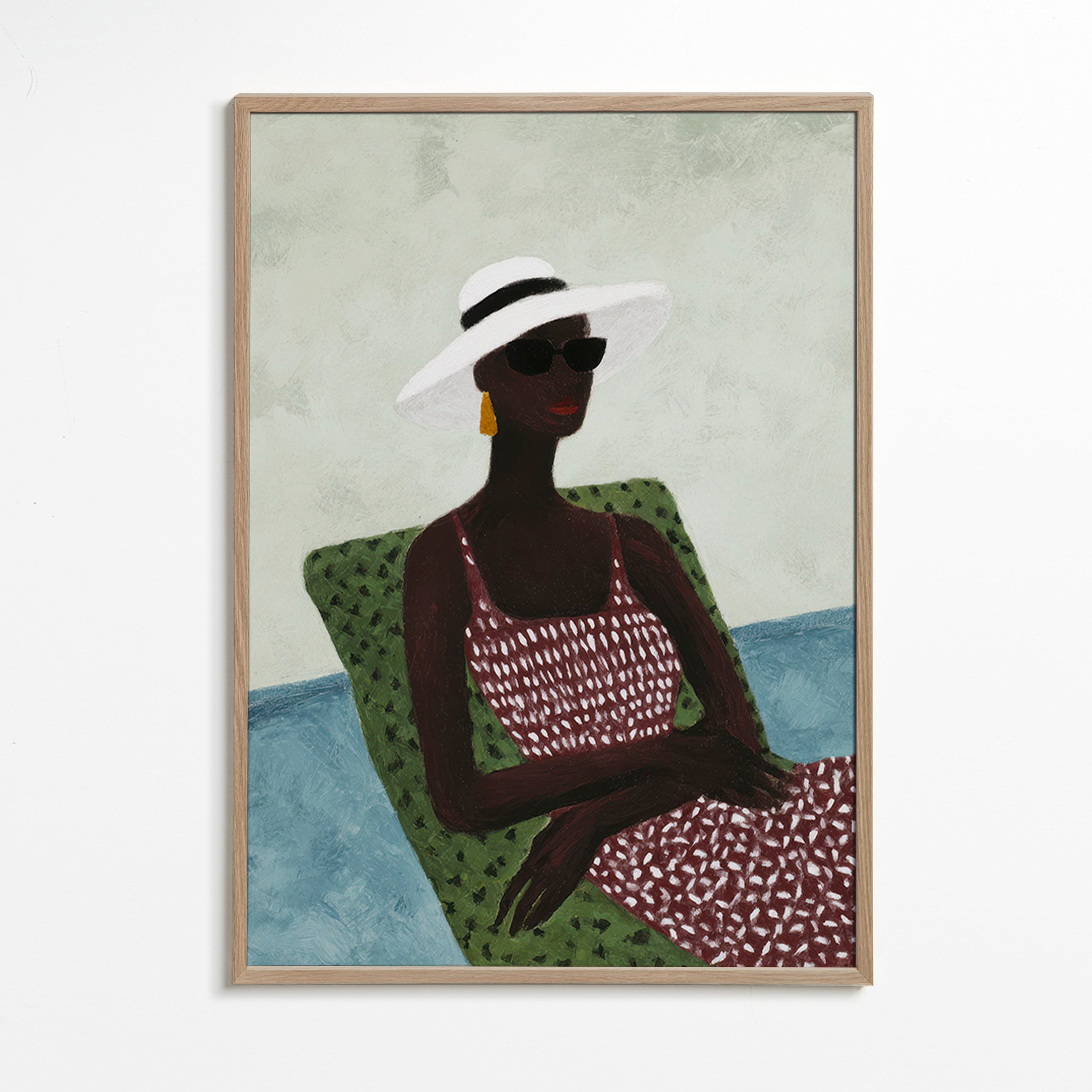 Elegantní ilustrace ležící postavy – Oak Frame