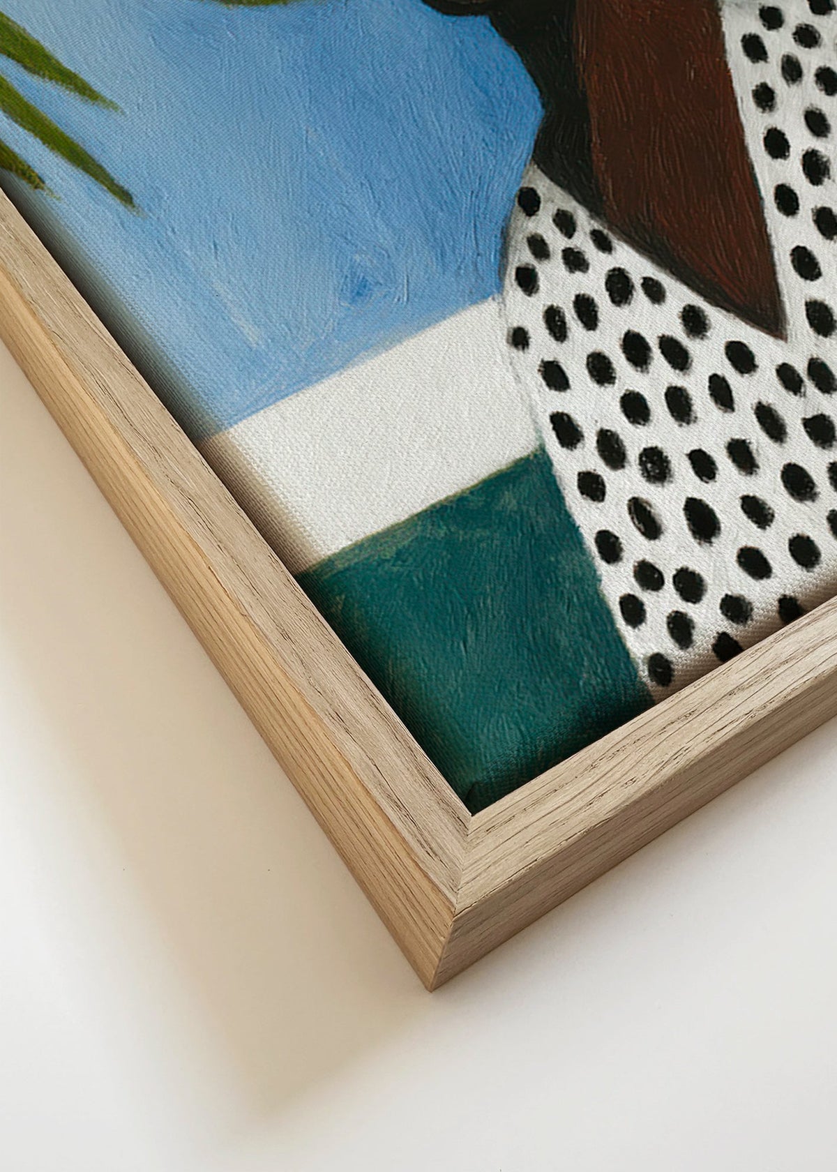 Botanický plakát portrét s palmou – Canvas detail