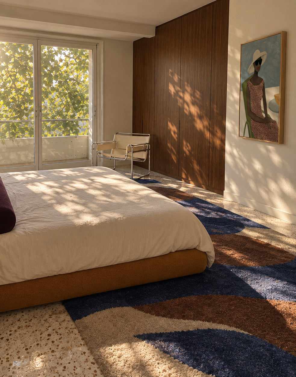 Terrace Sun Hat - Framed canvas in an interior
