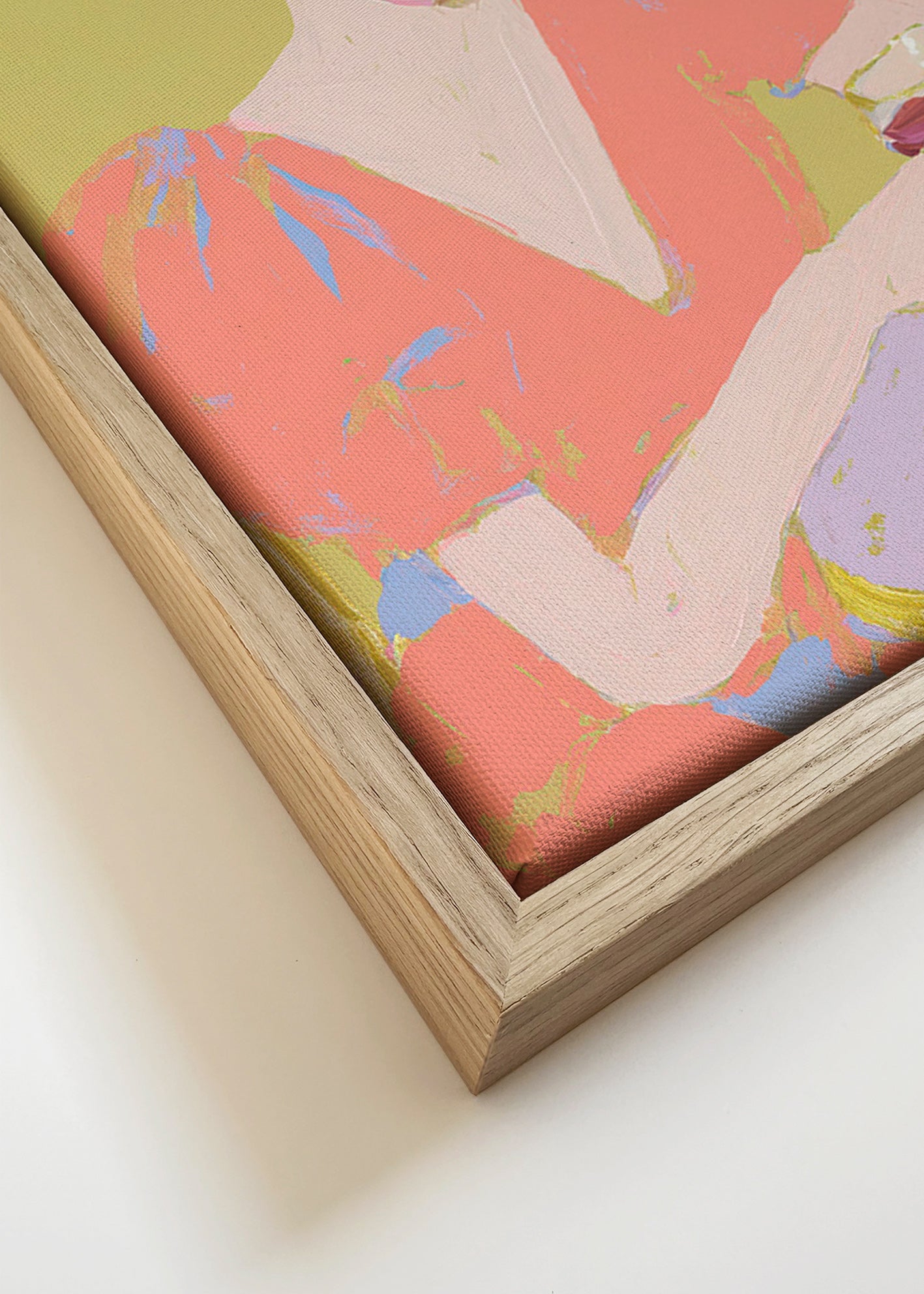 Obraz do kuchyně: žena s nápojem v pastelových tónech – Canvas detail