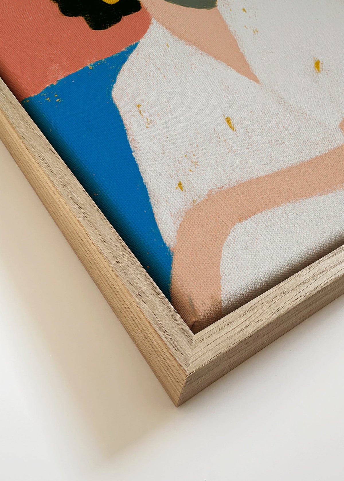 Ilustrace ženy s bílými brýlemi – Canvas detail