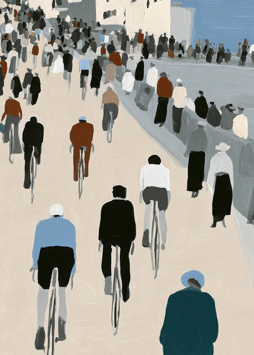Obraz do kuchyně Procházka cyklistů