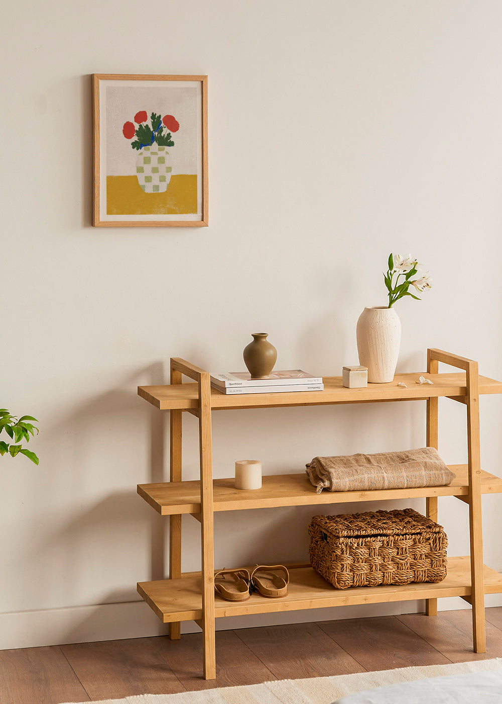 Botanický plakát: kostkovaný váza s mákem – Product1