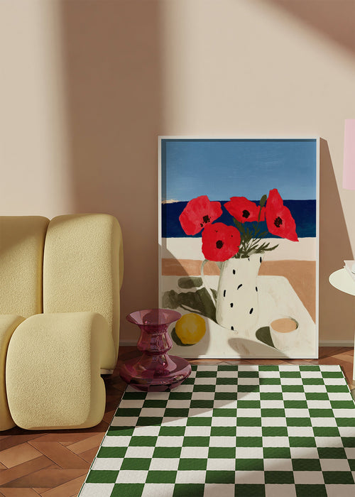 Botanický plakát máky u moře – Product1