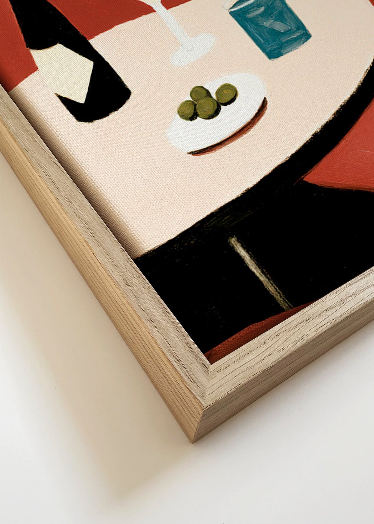 Obraz do kuchyně ilustrace martini s olivami – Canvas detail