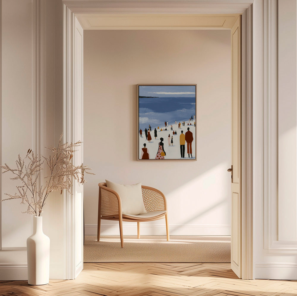 Krajinářské umění: pláž se stylizovanými postavami – Canvas2