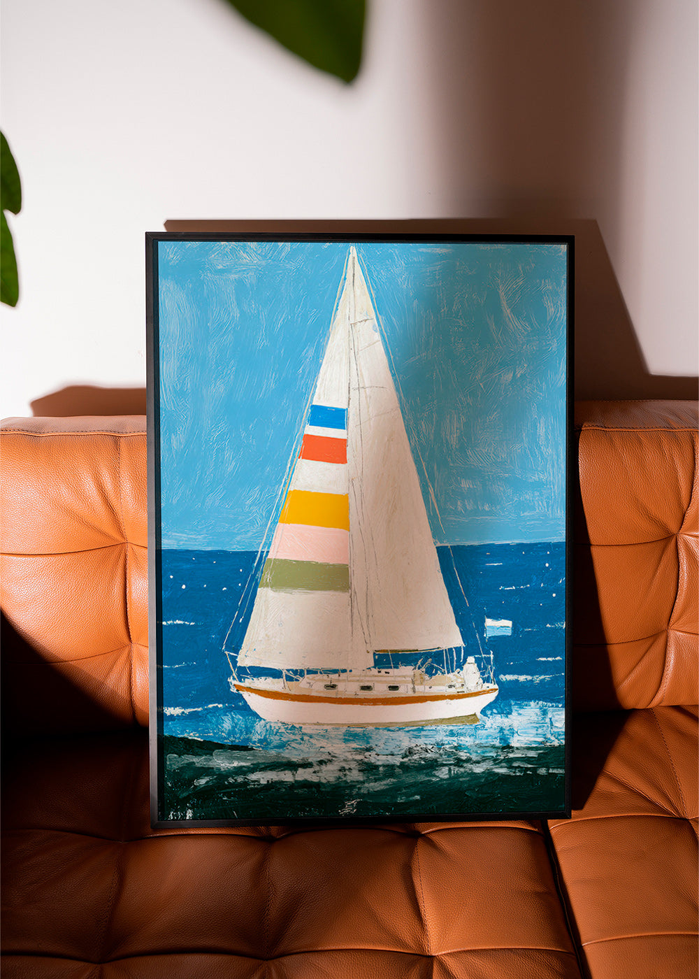 Ilustrace: jachta s barevnými plachtami – Product3