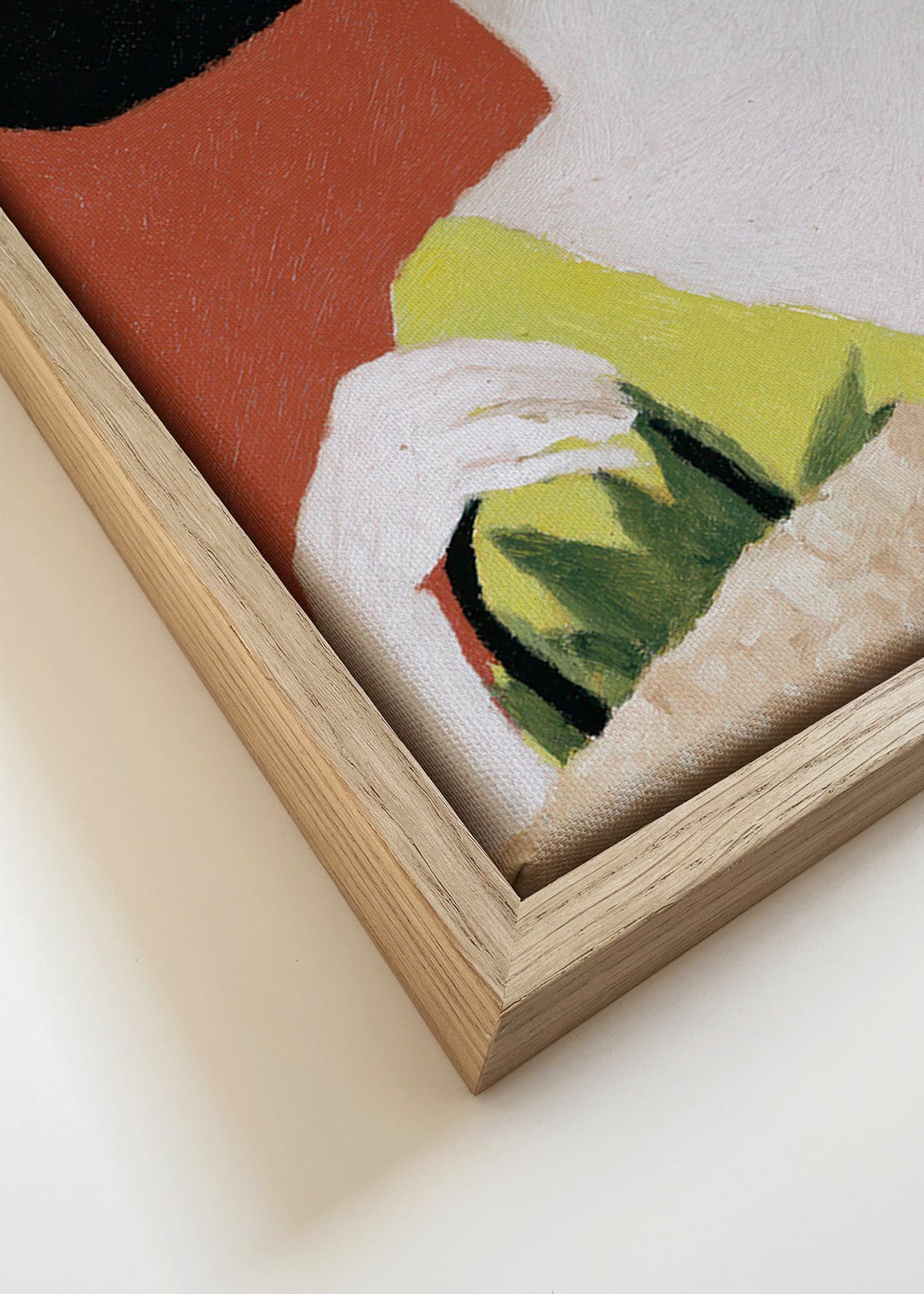 Ilustrace žena s kloboukem a košíkem – Canvas detail