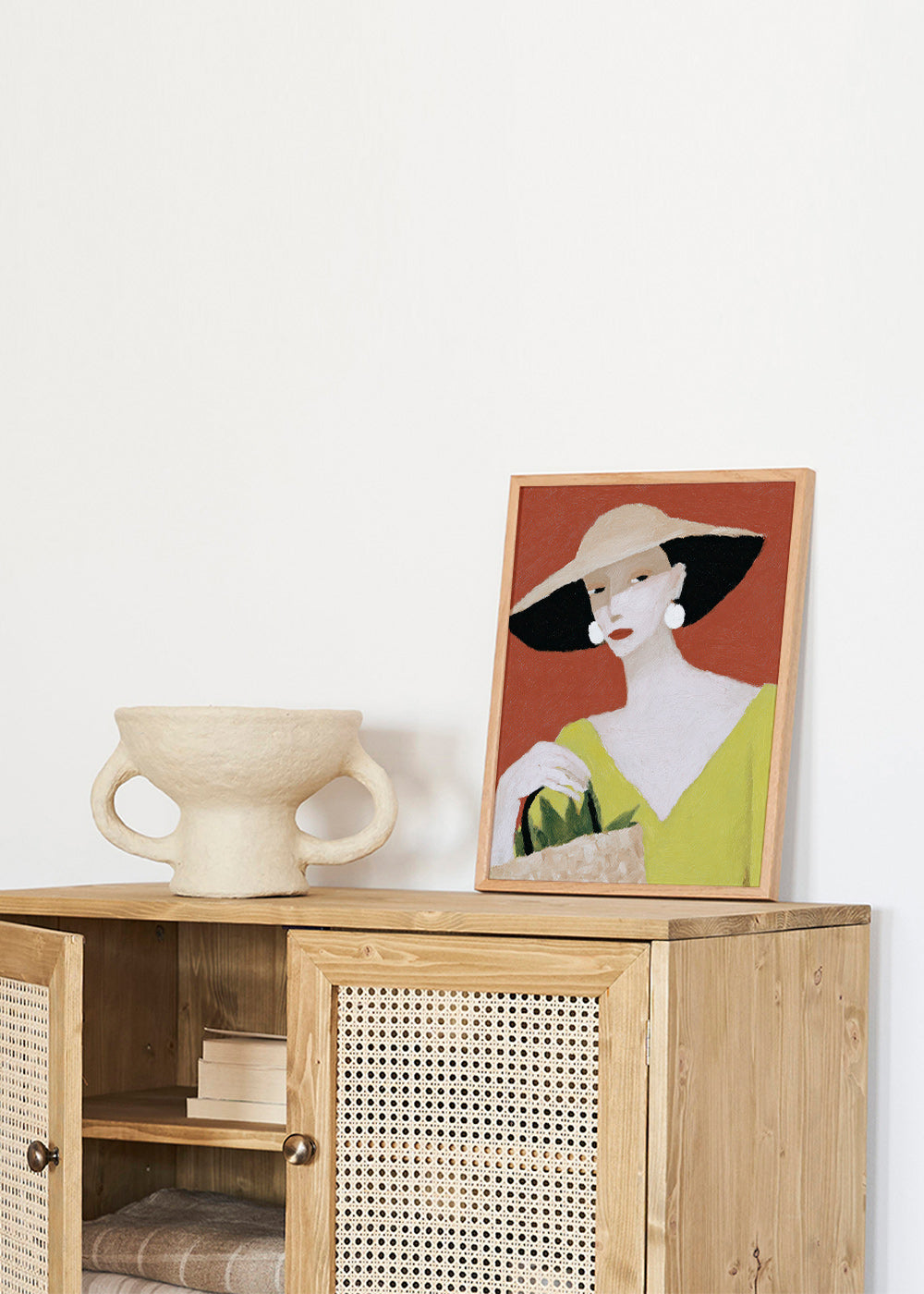 Ilustrace žena s kloboukem a košíkem – Product2