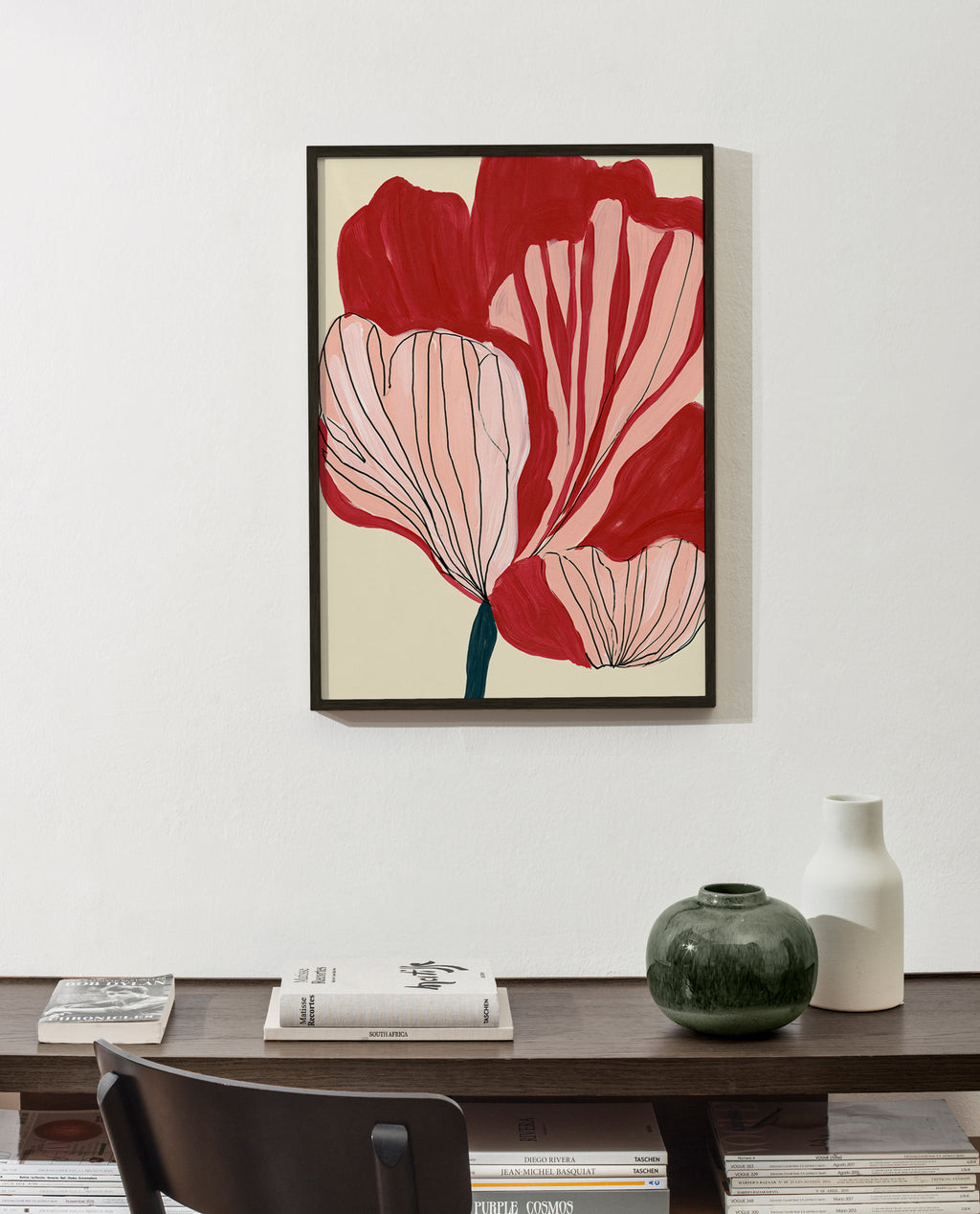 Botanický plakát karmazínové okvětní lístky – Product2