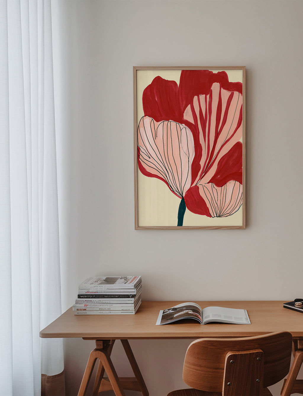 Botanický plakát karmazínové okvětní lístky – Product3