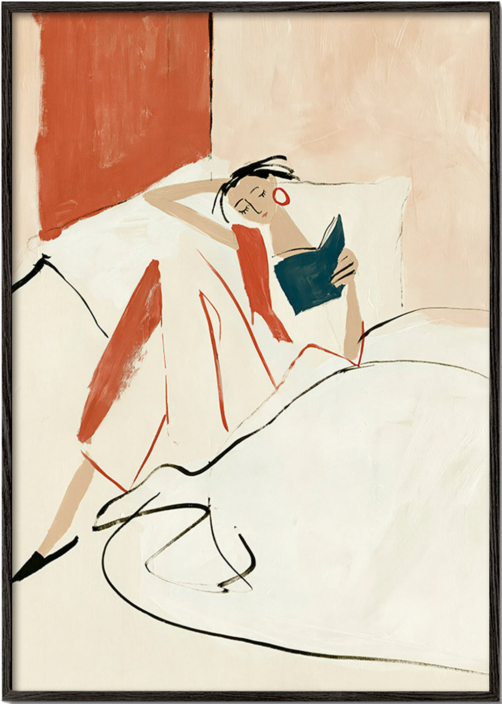 Ilustrace žena čte