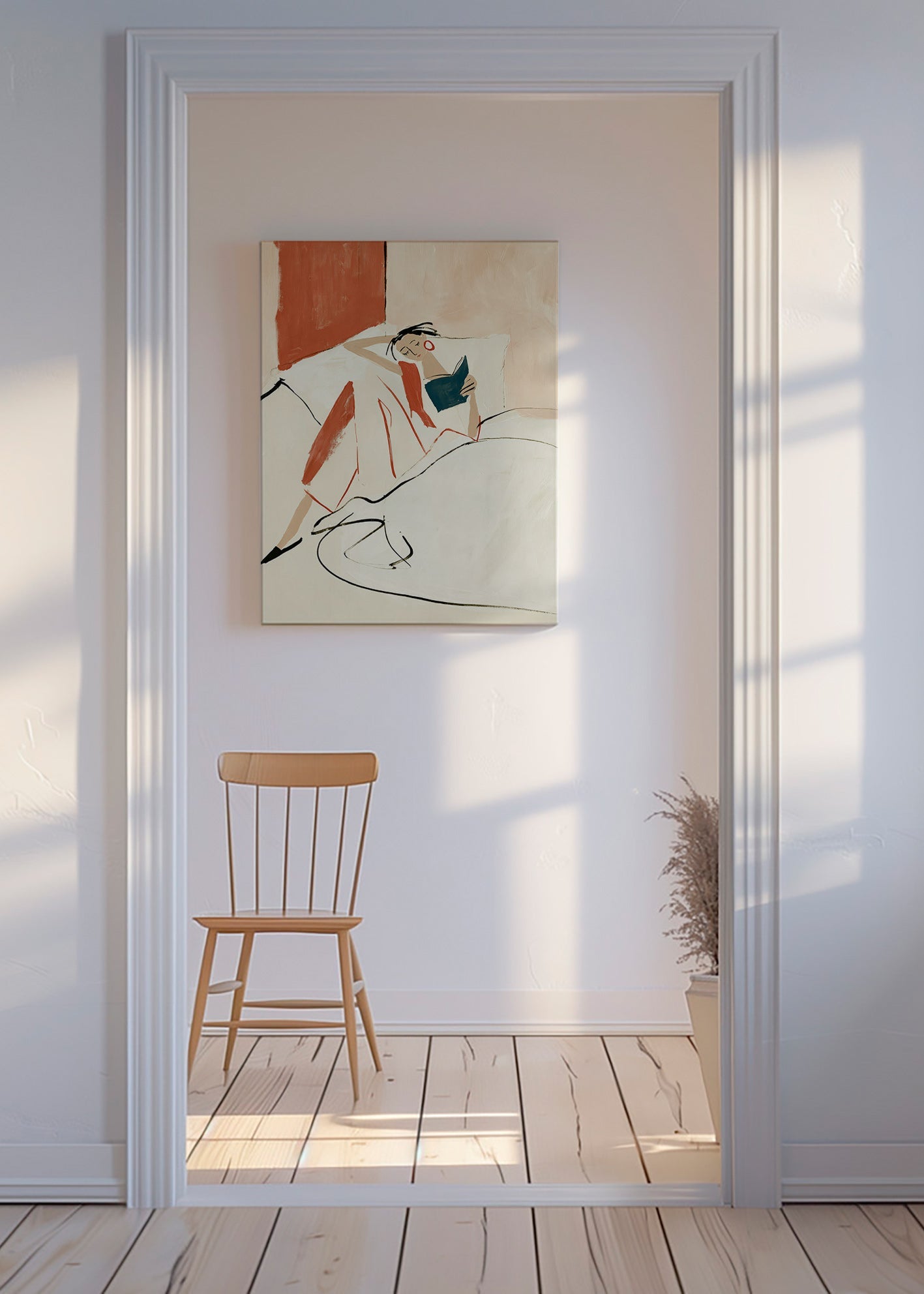 Ilustrace žena čte