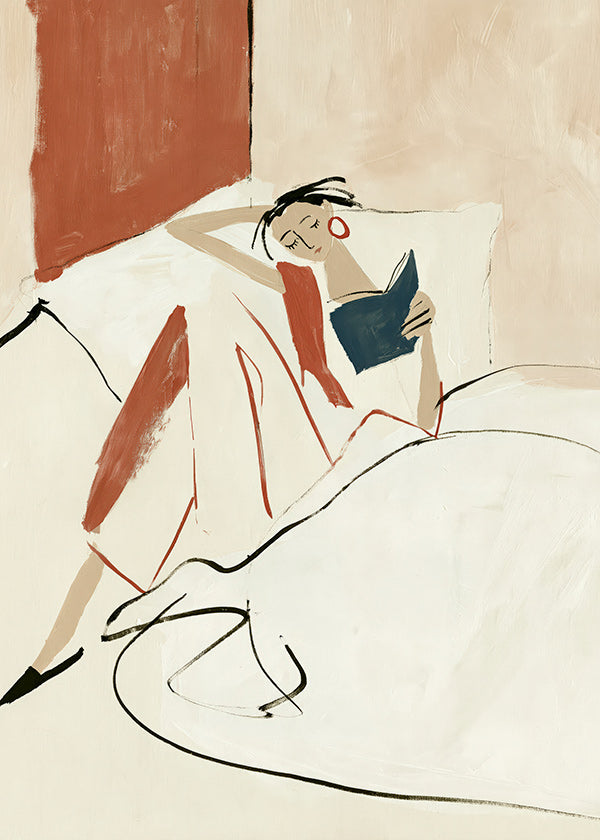 Ilustrace žena čte