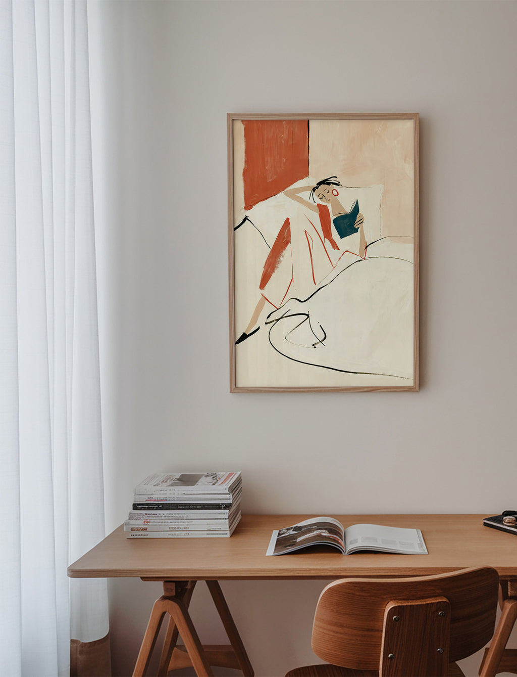 Ilustrace žena čte