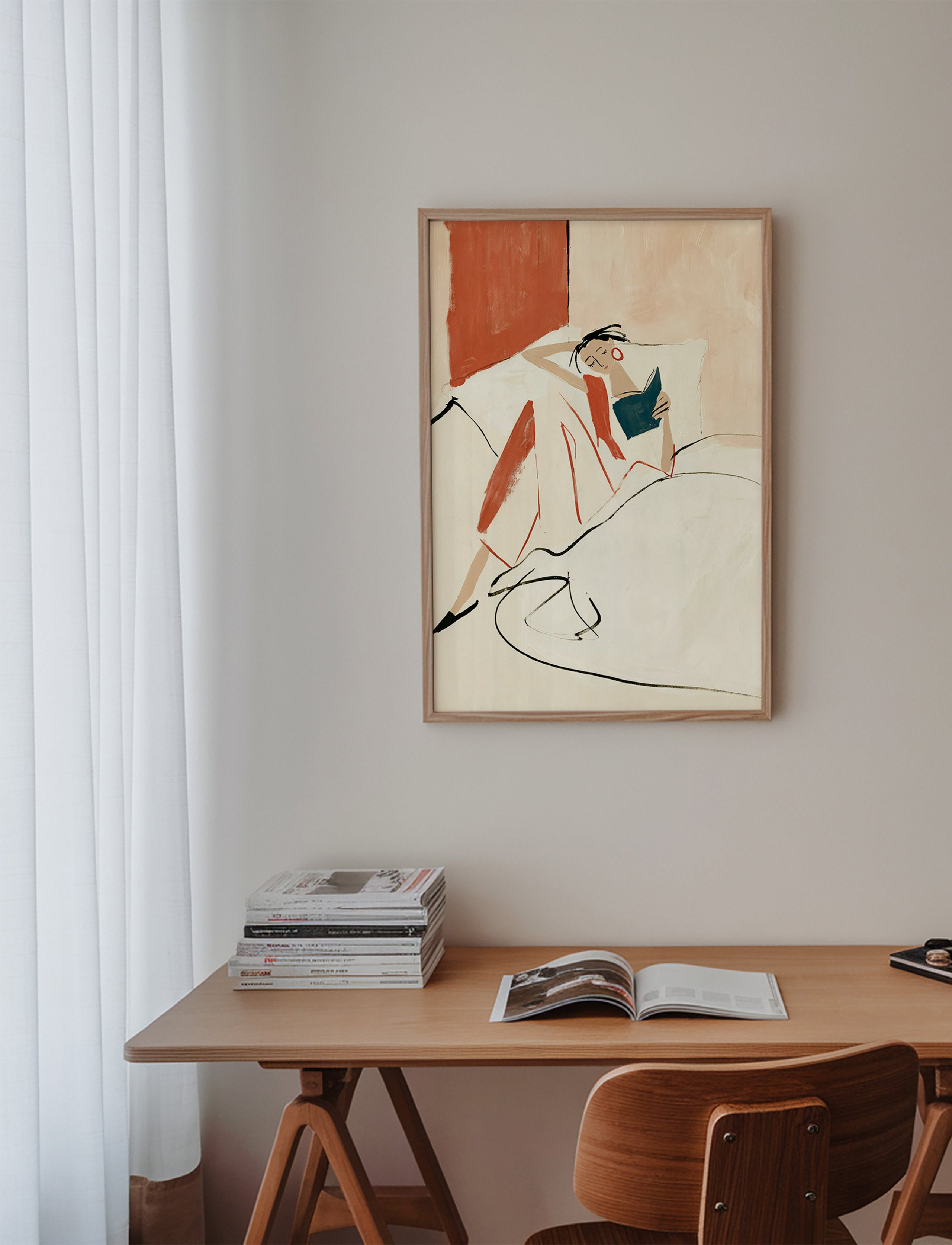 Ilustrace žena čte