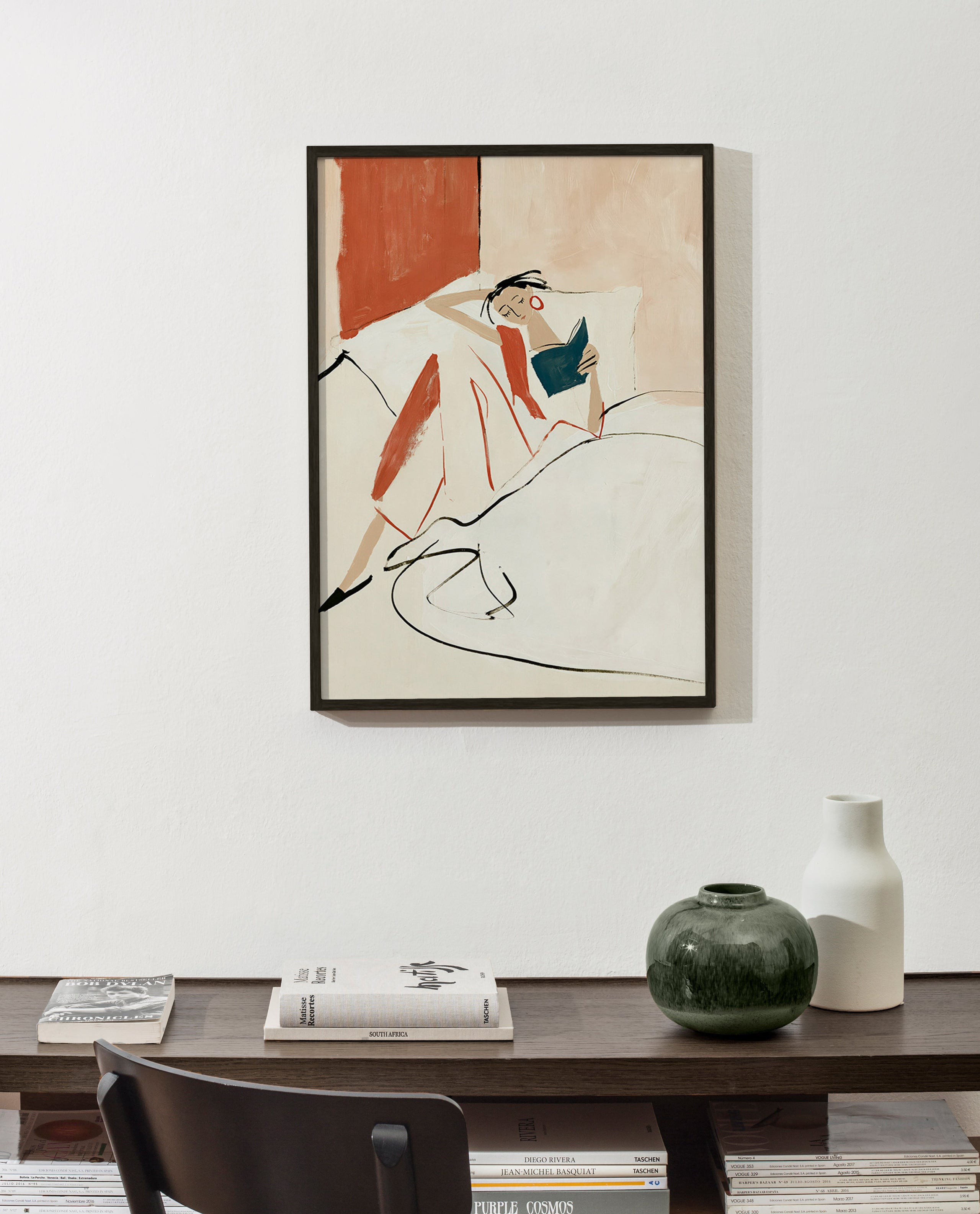 Ilustrace žena čte