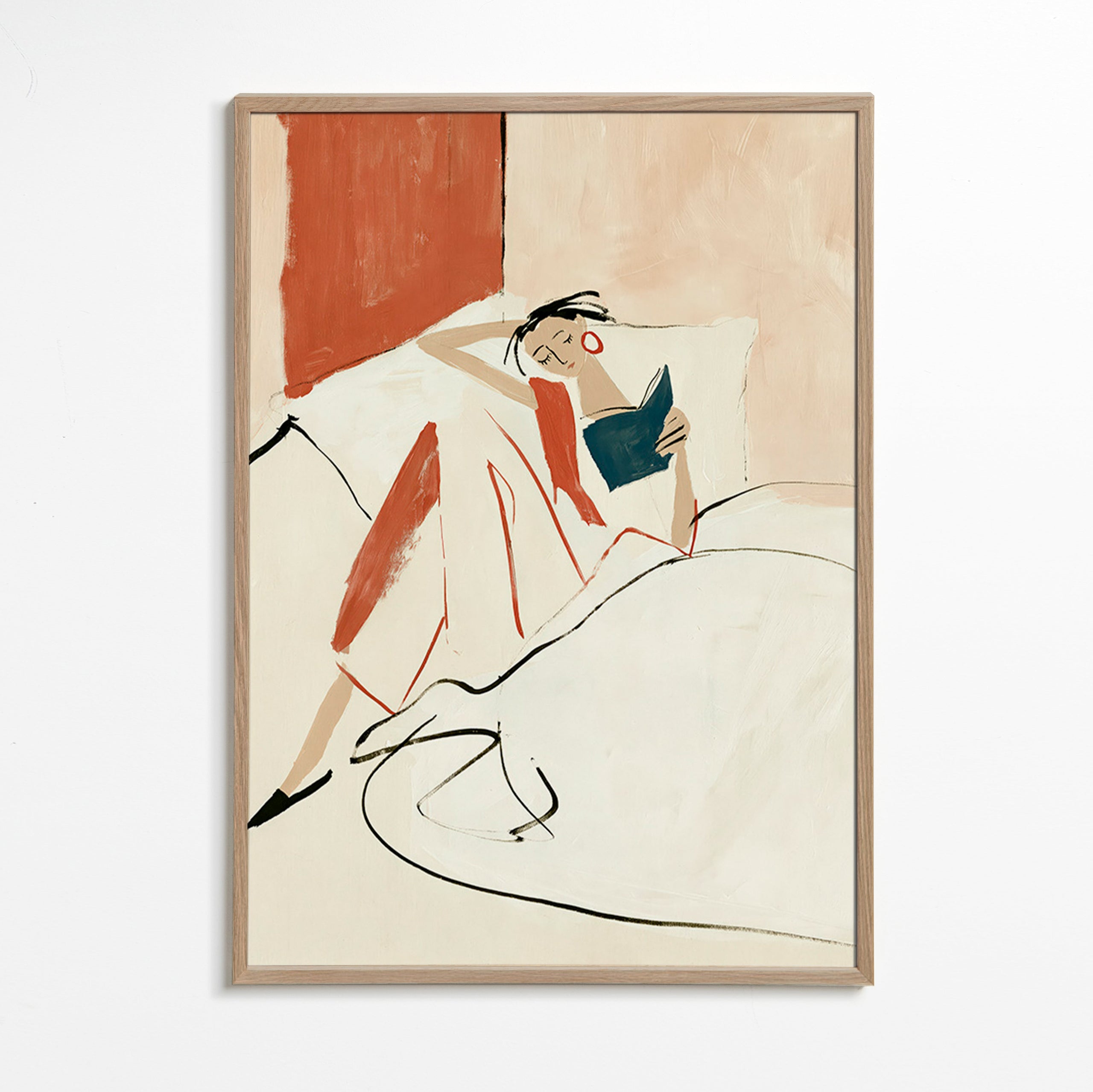 Ilustrace žena čte