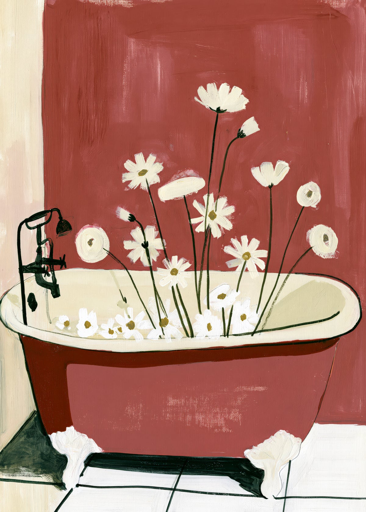 Floral Bath - Unframed art print
