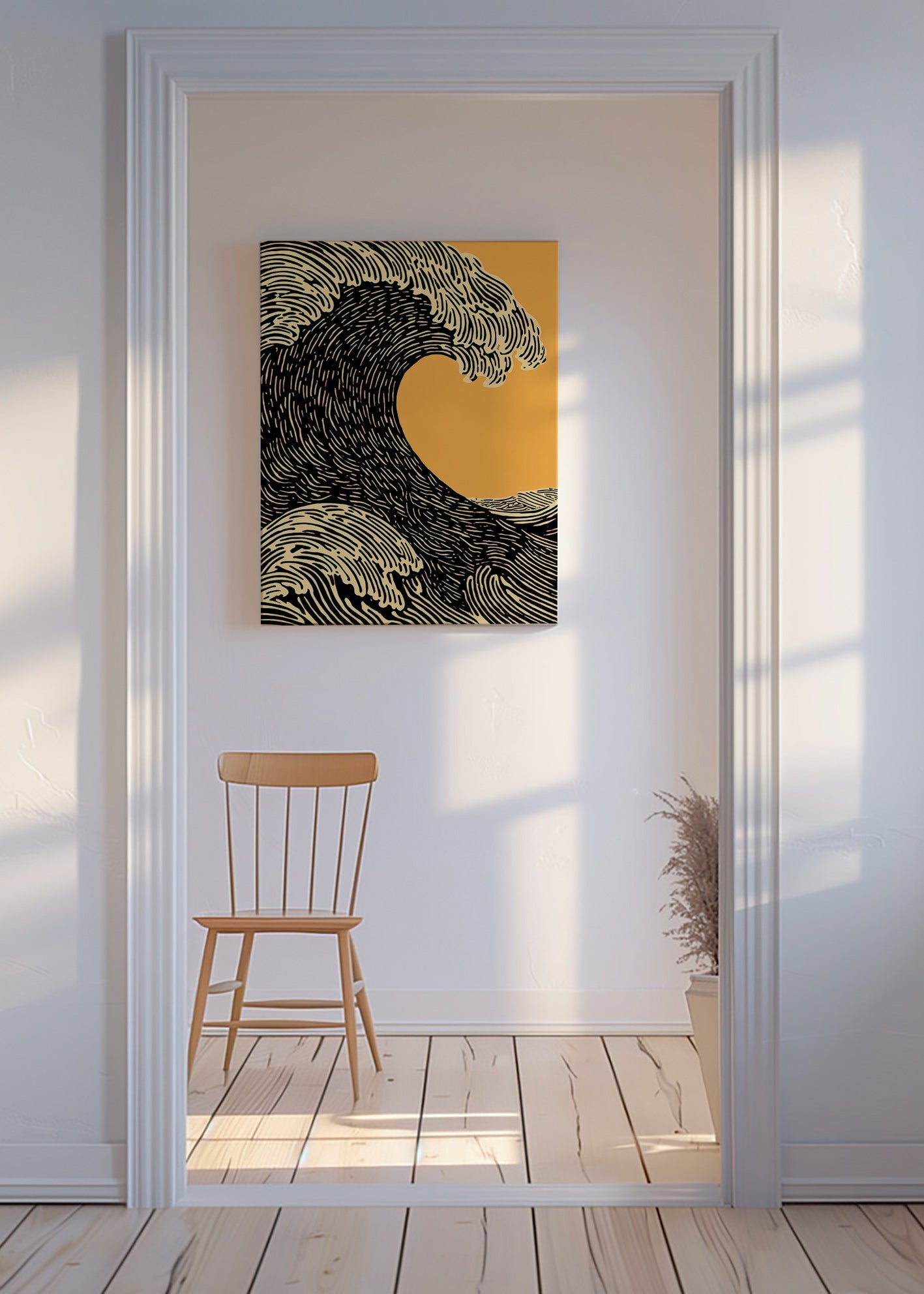 Ilustrace černá vlna grafika