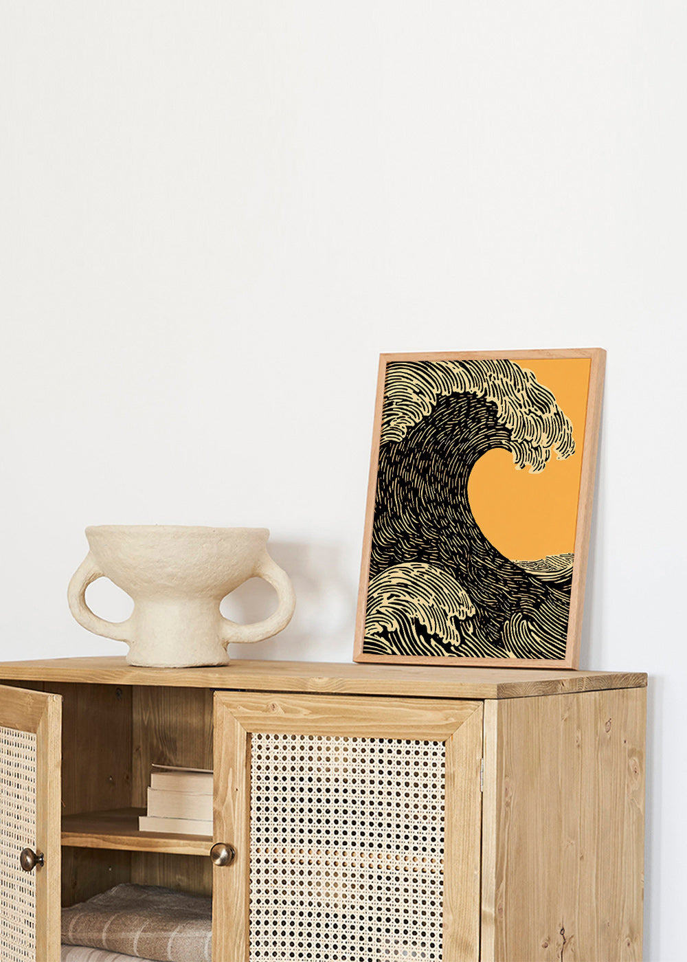 Ilustrace černá vlna grafika