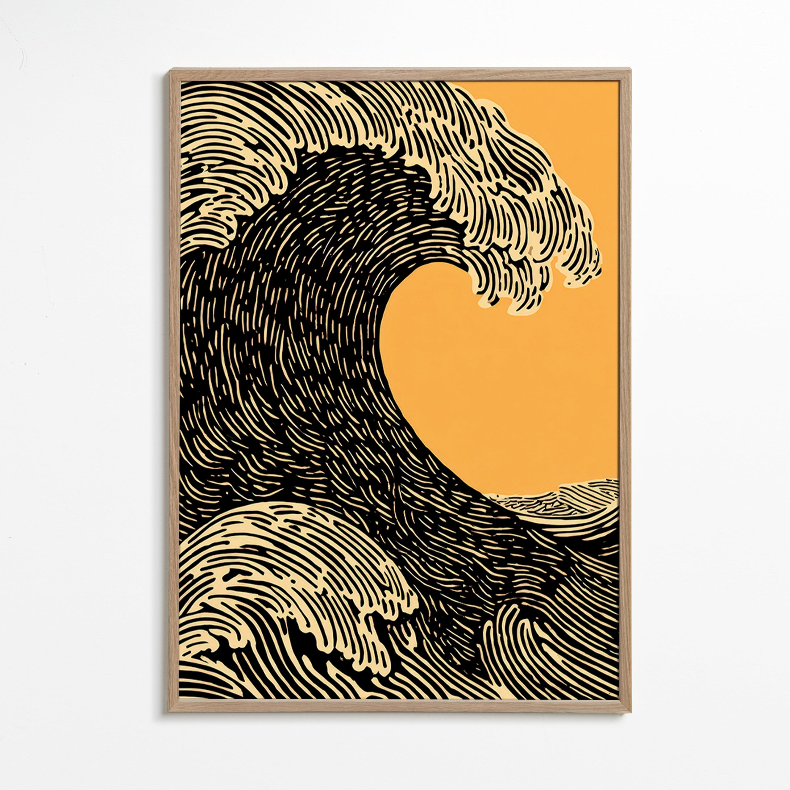 Ilustrace černá vlna grafika