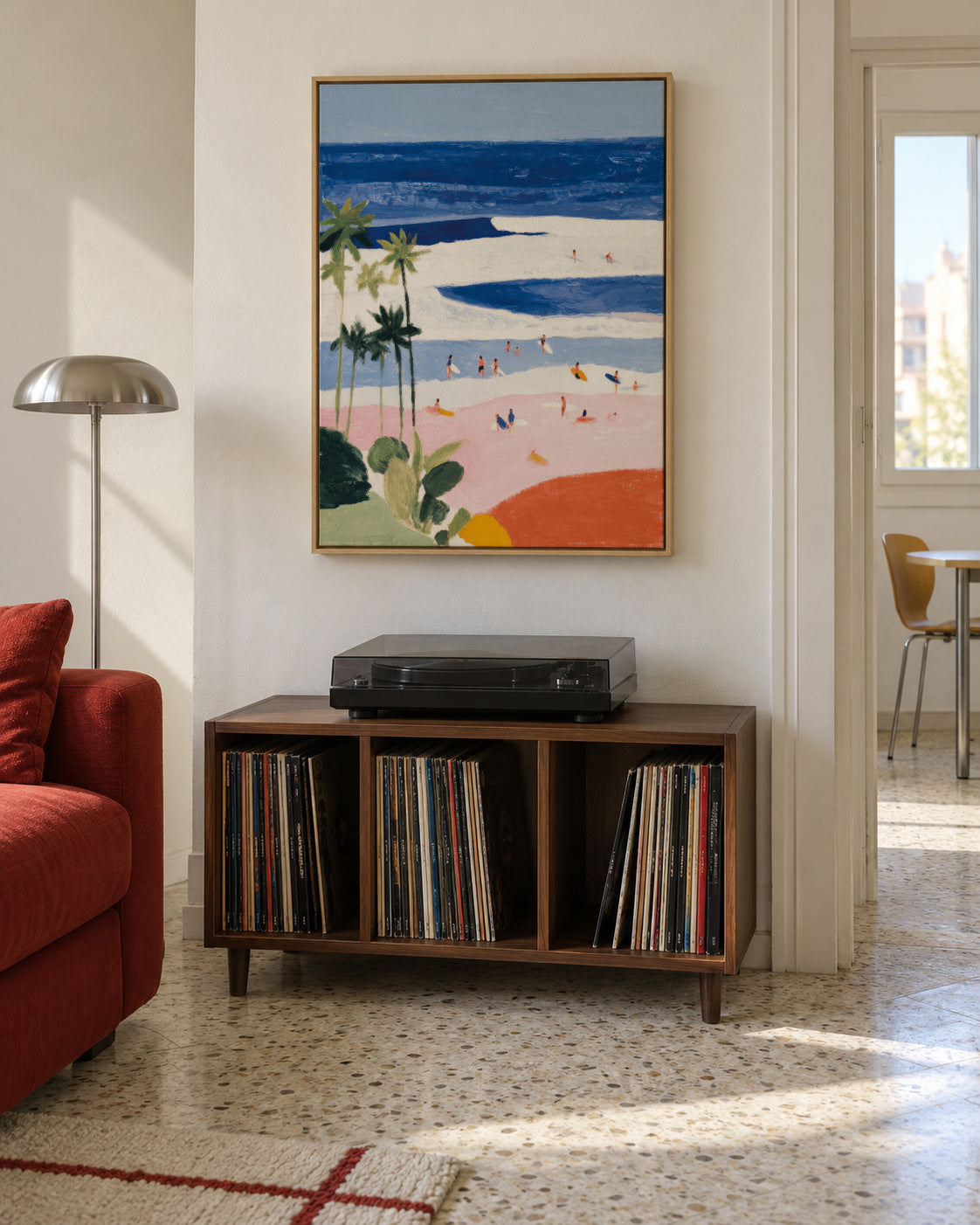 Beach Club - Framed canvas in an interior