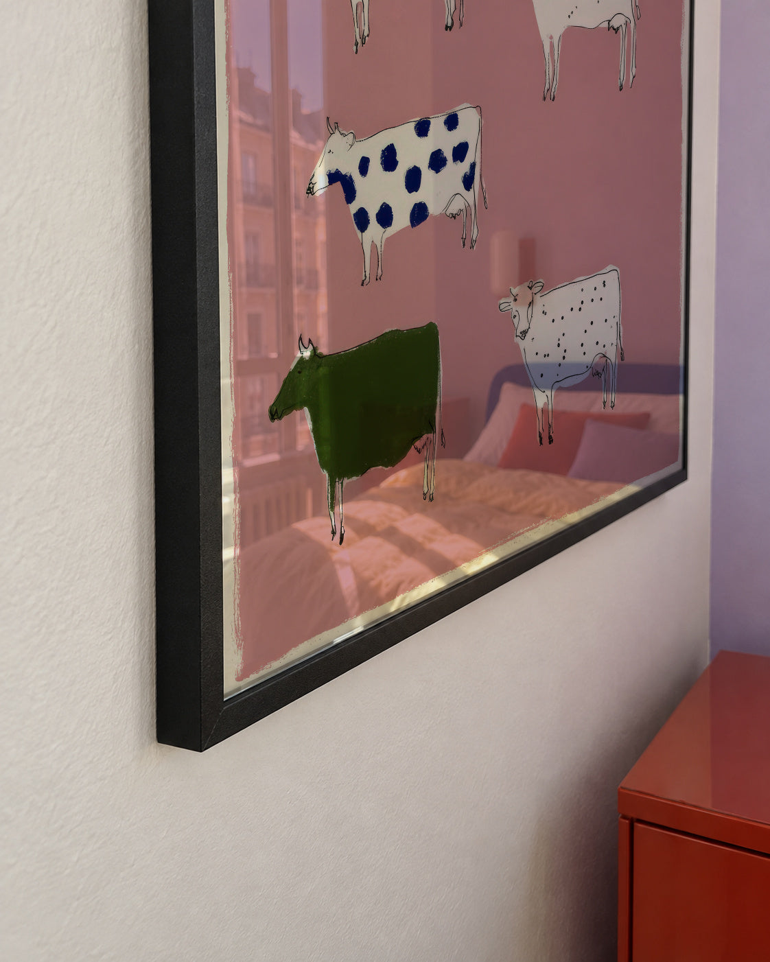 Pink Farm - Framed poster detail