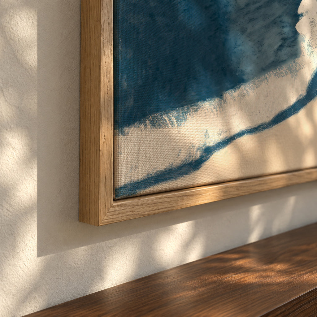Winter Waves - Framed canvas detail