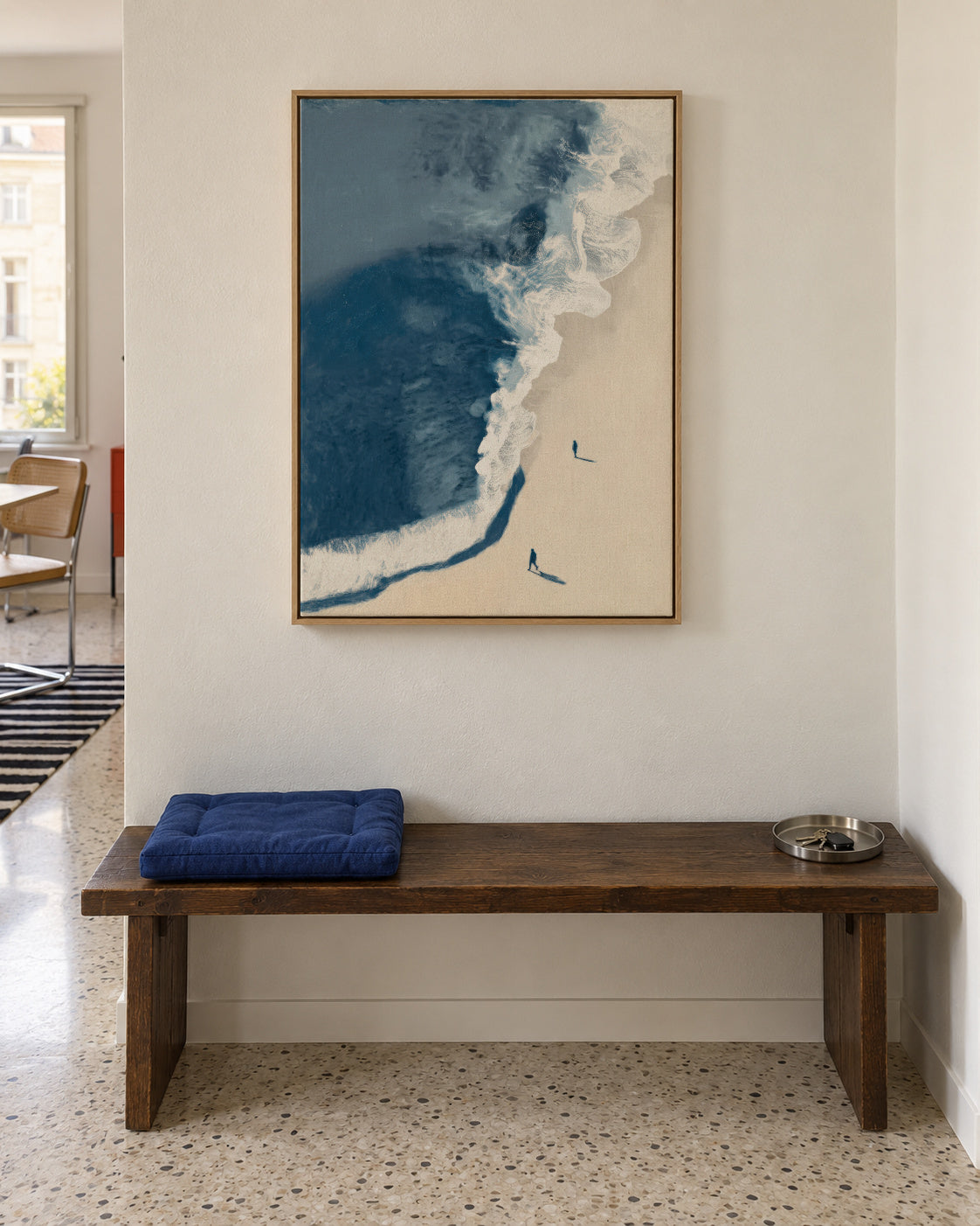 Winter Waves - Framed canvas in an interior