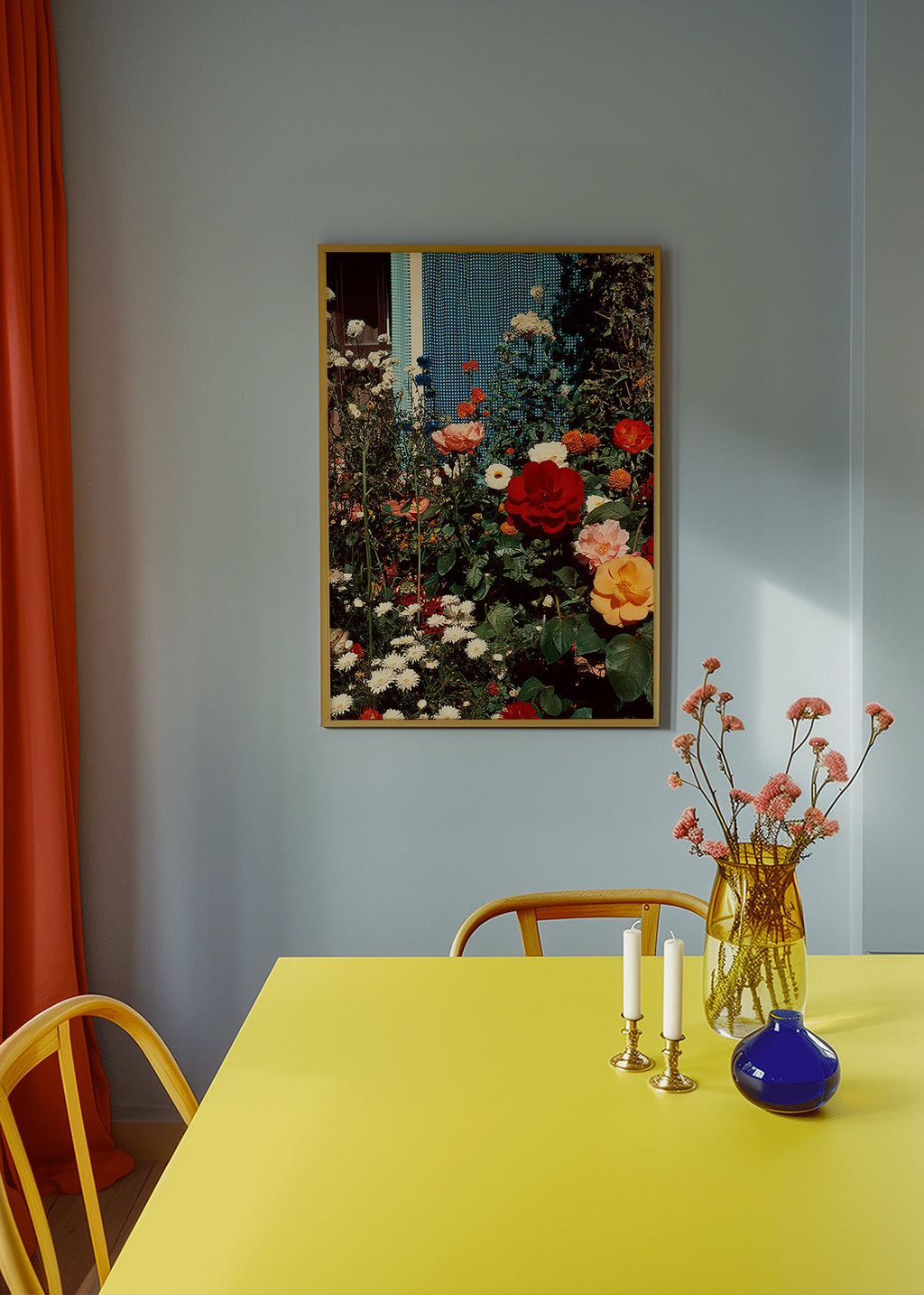 Botanický plakát: kvetoucí zahrada