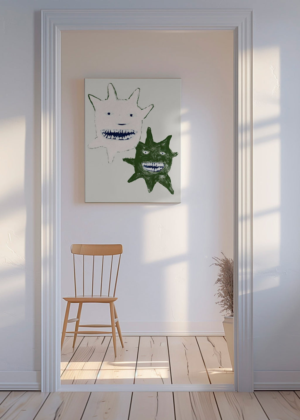 Ilustrace dvojčat-monster
