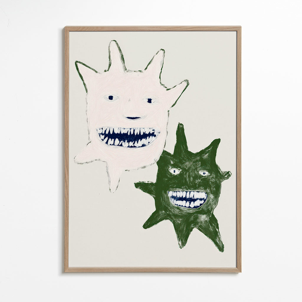 Ilustrace dvojčat-monster