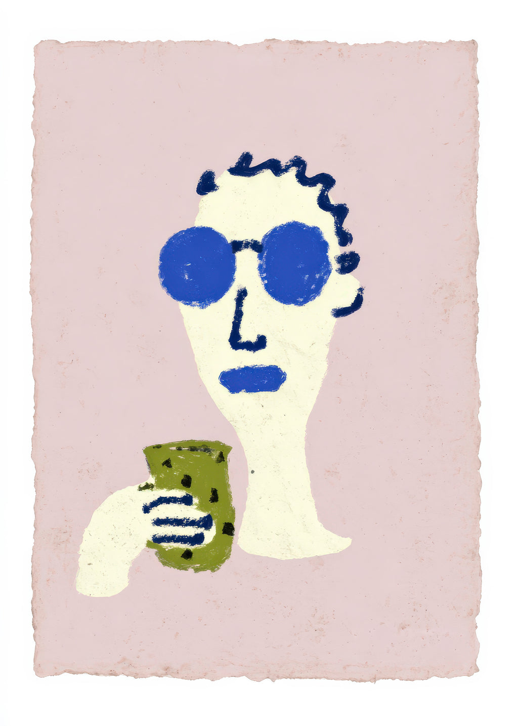 Blue Sunglasses - Unframed art print