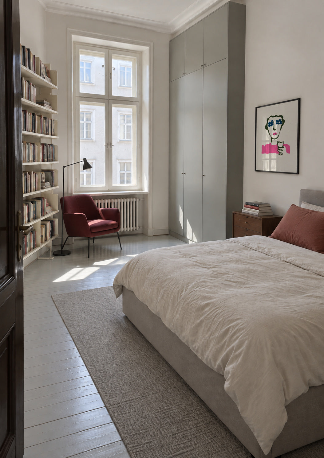 Flower Eyes - Framed poster in an interior
