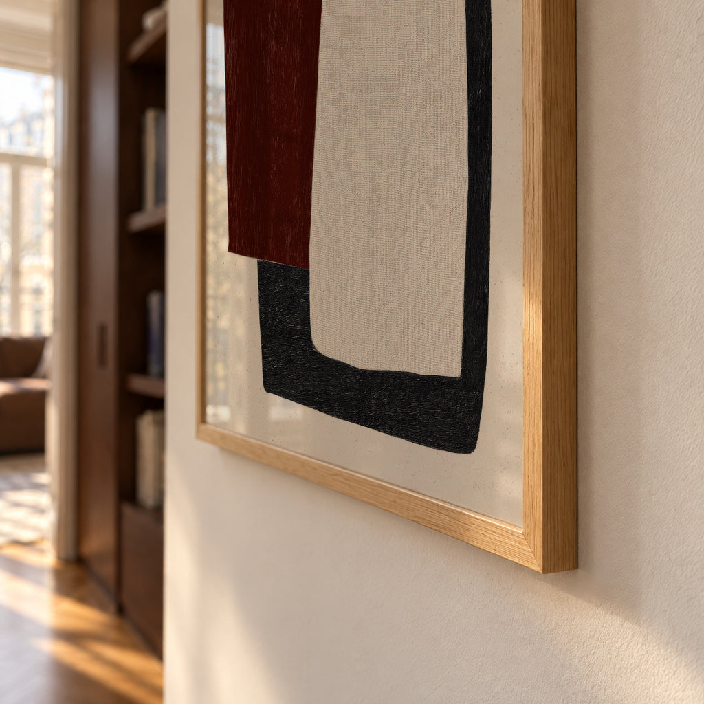 Burnt Shapes - Framed poster detail
