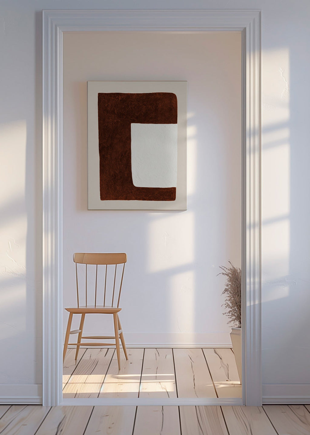 Abstraktní obraz: Čokoládový tvar minimal