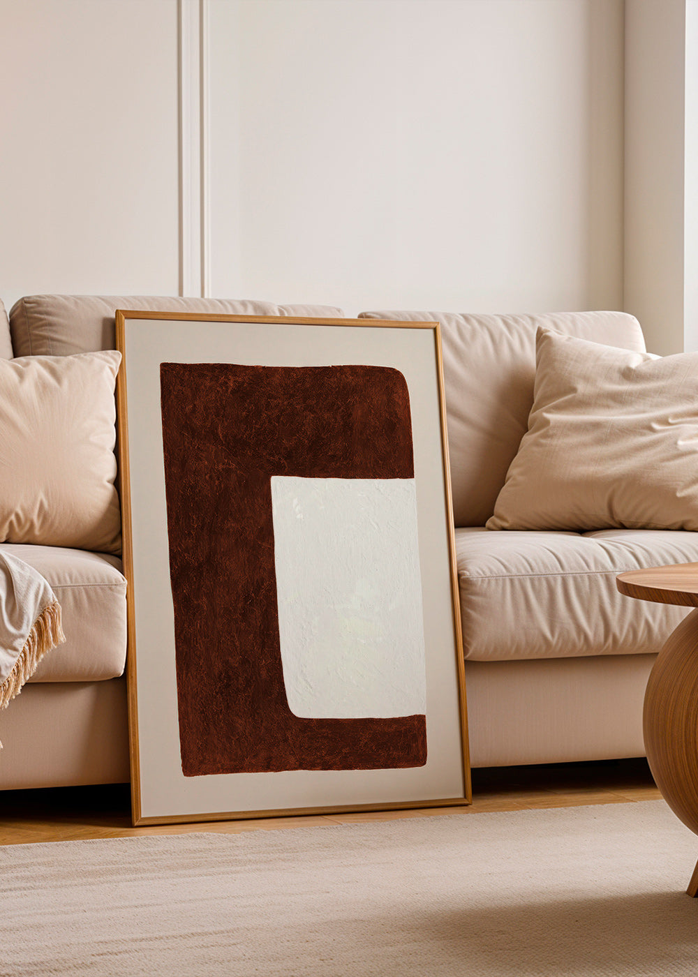 Abstraktní obraz: Čokoládový tvar minimal
