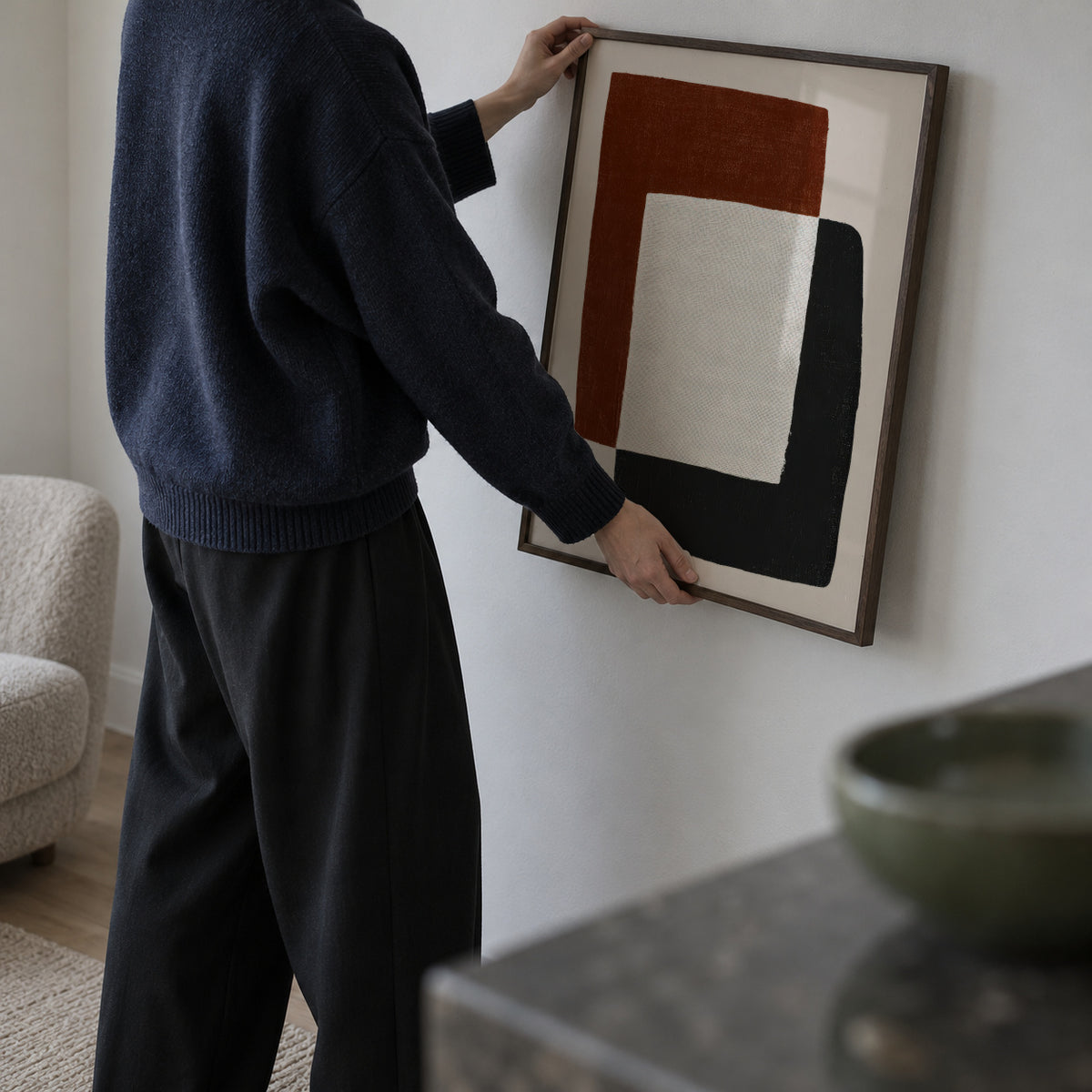 Soft Contrast - Framed poster in an interior