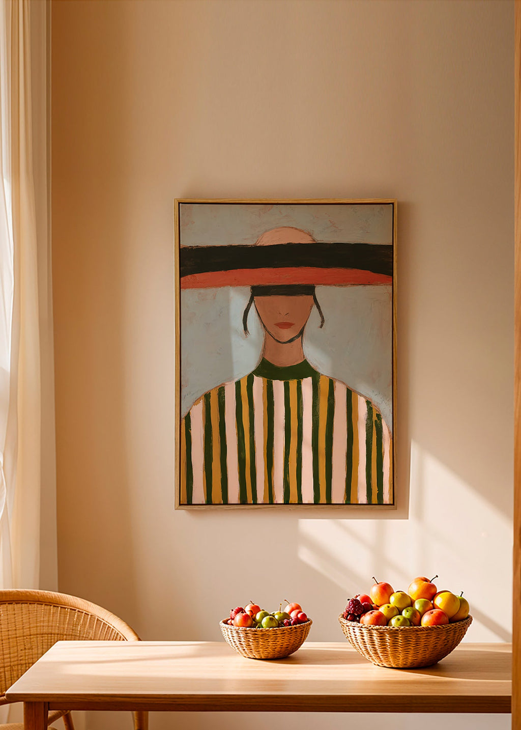 Ilustrace postavy s širokým kloboukem