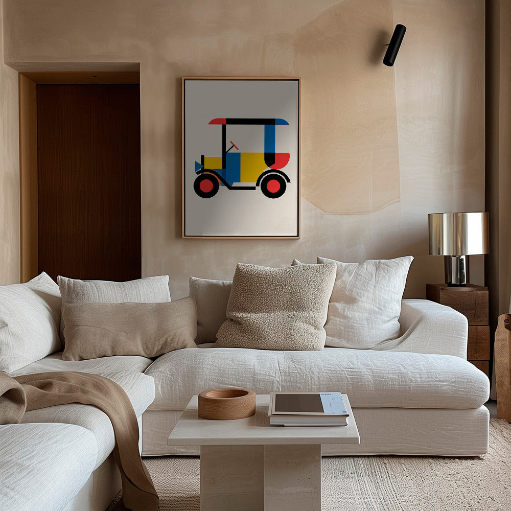 Geometrický obraz vozidlo Bauhaus