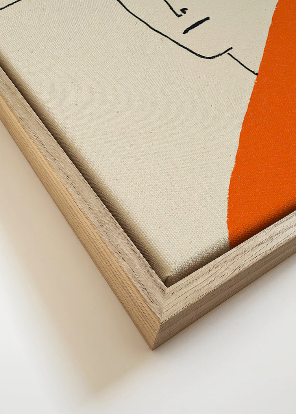 Minimalistická ilustrace s oranžovým pláštěm
