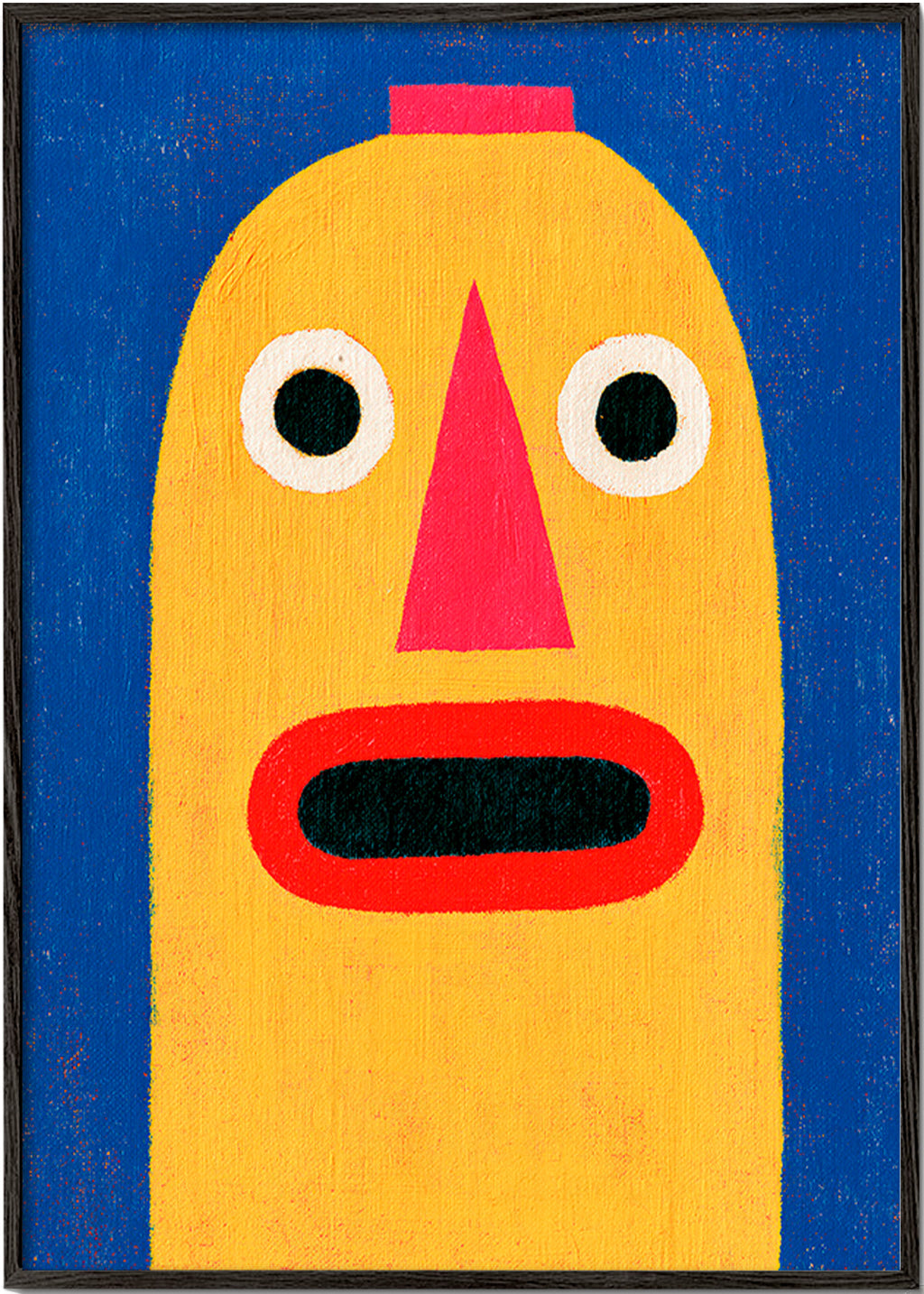 Ilustrace žlutá maska