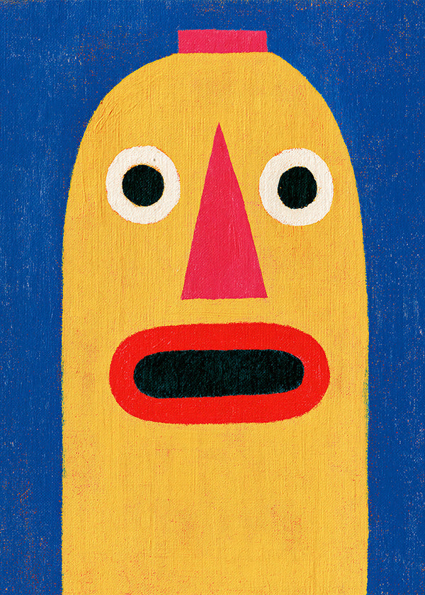 Ilustrace žlutá maska